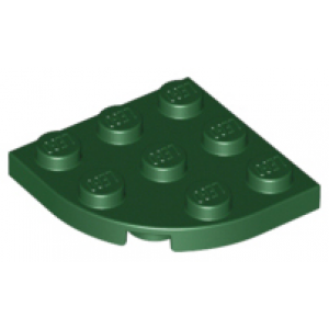 plaat rond hoek 3x3 dark green